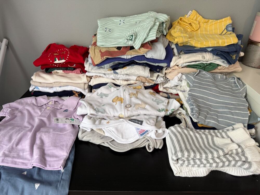 Baby Boy Clothes Lot Newborn to 6 Months Winter Spring Wardrobe